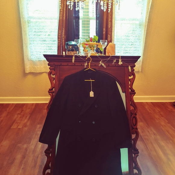 Saks Fifth Avenue 100% Virgin Wool Peacoat - Picture 3 of 3